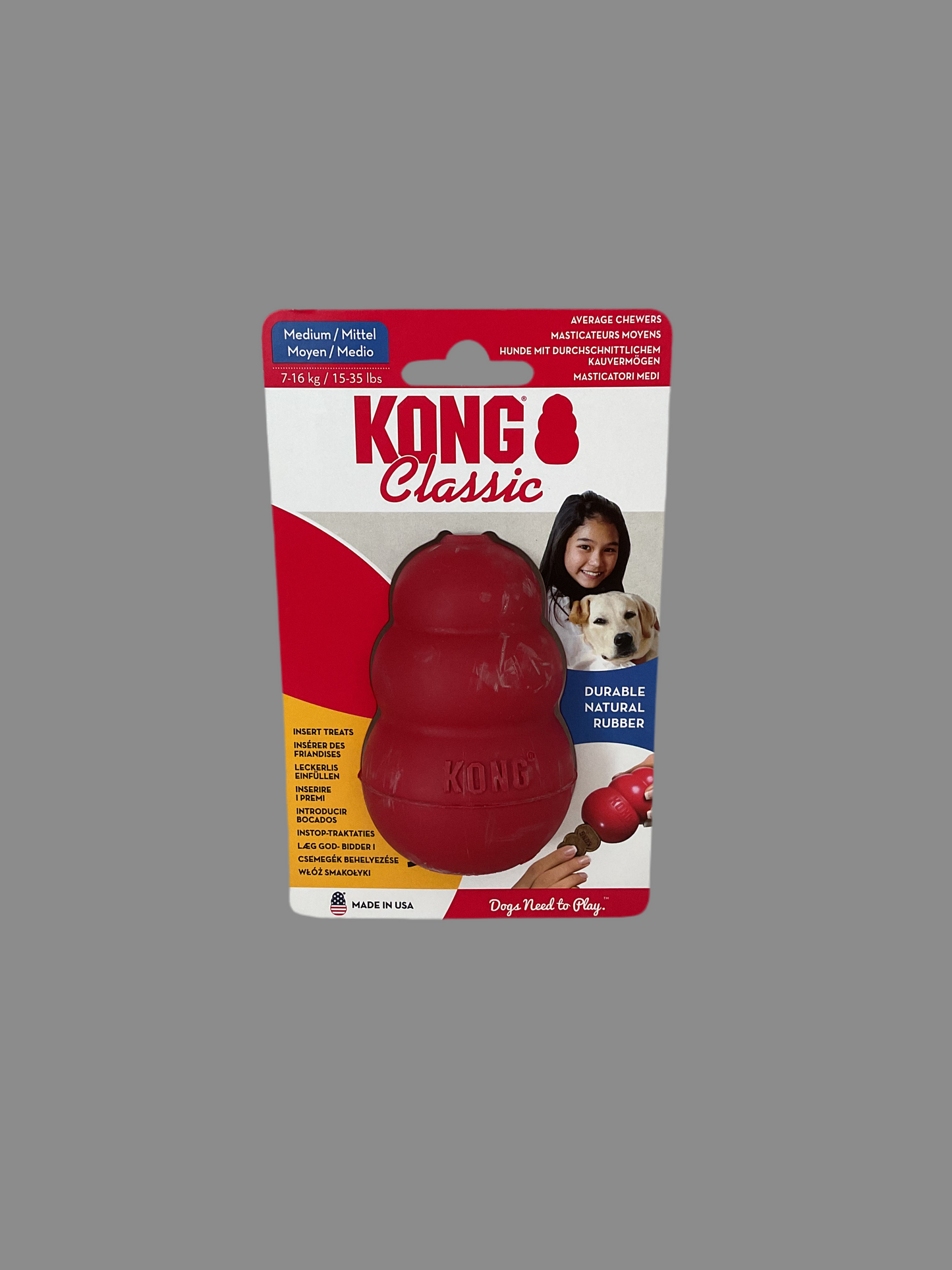 KONG Classic Treat Dispenser & KONG Classic Thrower - Dog Toys