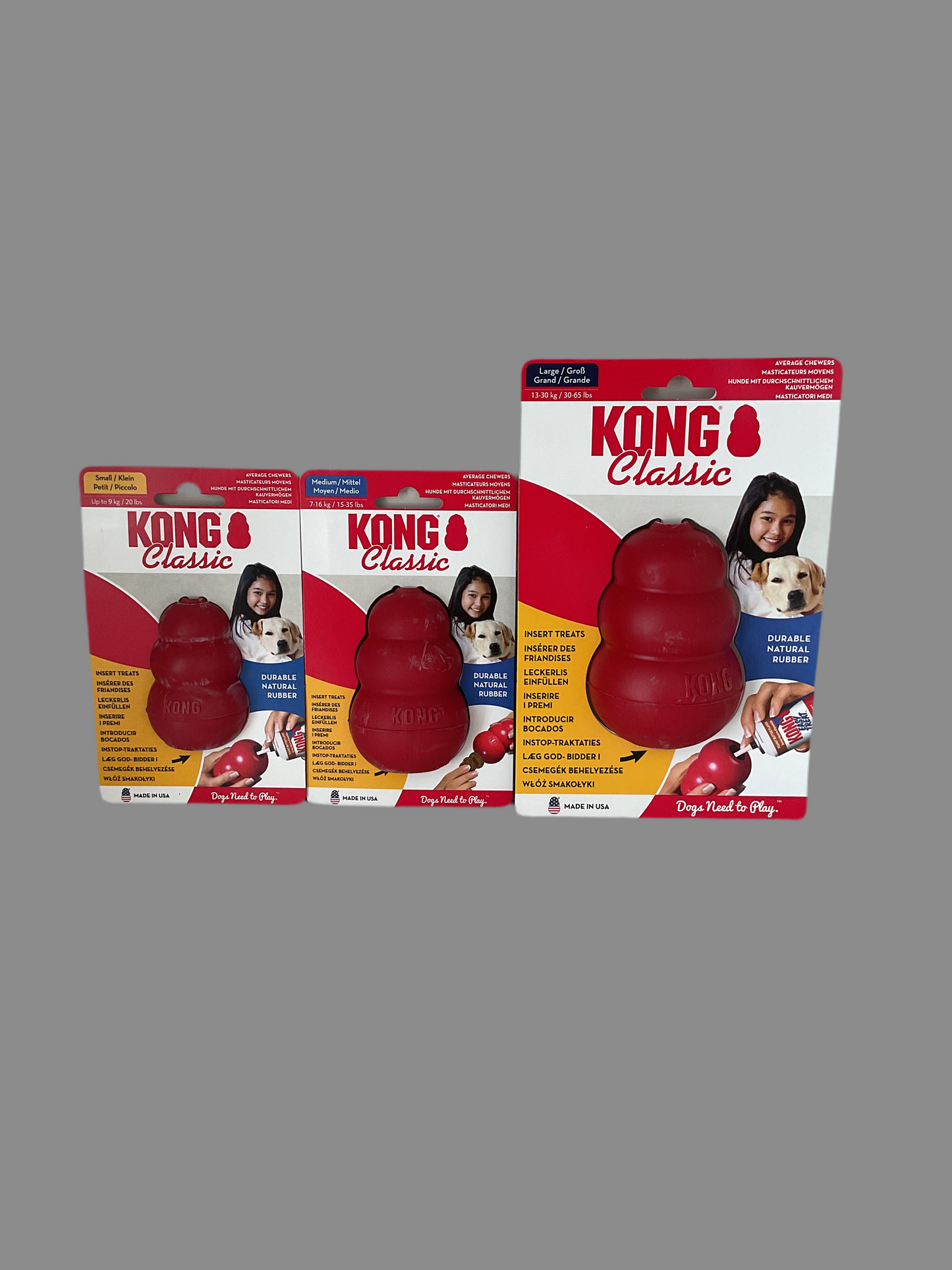 KONG Classic Treat Dispenser & KONG Classic Thrower - Dog Toys