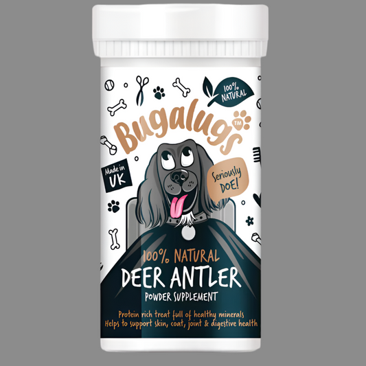 Bugalugs 100% Natural Deer Antler Supplement Powder for Dogs (70g)