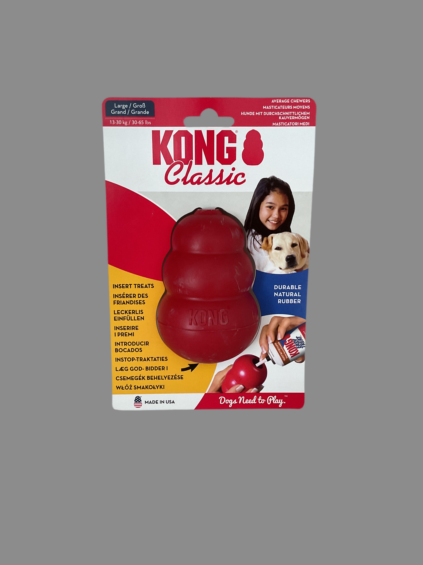 KONG Classic Treat Dispenser & KONG Classic Thrower - Dog Toys