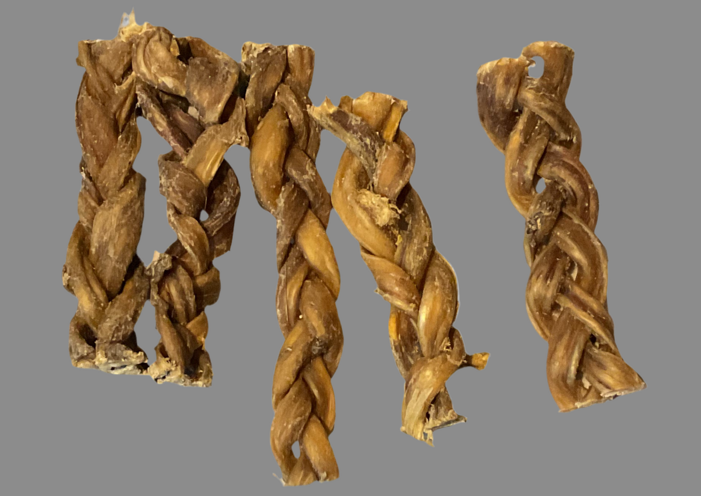Braided Pizzle Pieces Natural Dog Treats